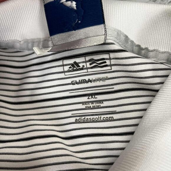 Adidas Polo Men’s 2XL Striped Golf Shirt Pinehurst US Open 2014 Climalite White - Picture 4 of 9